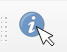 De info-knop in QGIS met een blauw i-symbool.